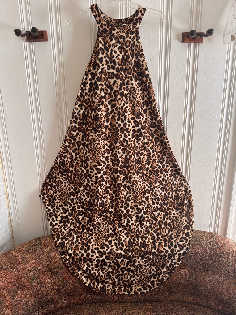 Wrapper Leopard Print Dress - Brown, Black